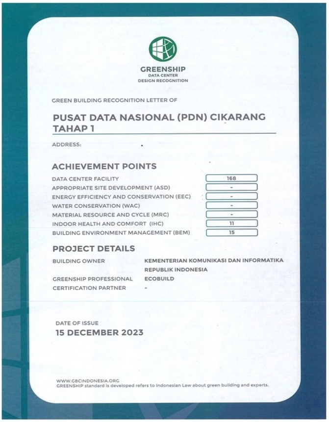 PDN Cikarang Tahap 1 Detail